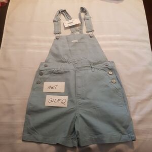 Calvin Klein girls size 12 short overalls shortall girls large light blue